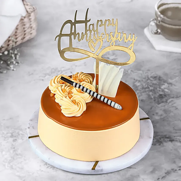 Golden Glow Butterscotch Anniversary Cake