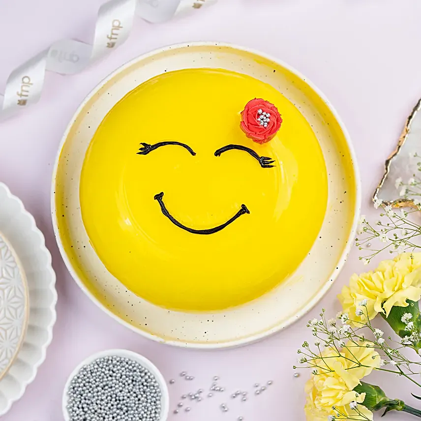 Smiley Face Pineapple Cake