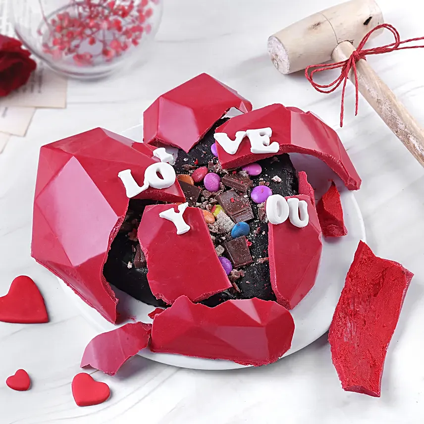 The Ultimate Heart-Shaped Pinata Truffle Cake