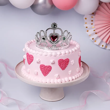 Princess Heart Strawberry Cake